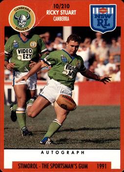 1991 Stimorol NRL #10 Ricky Stuart Front